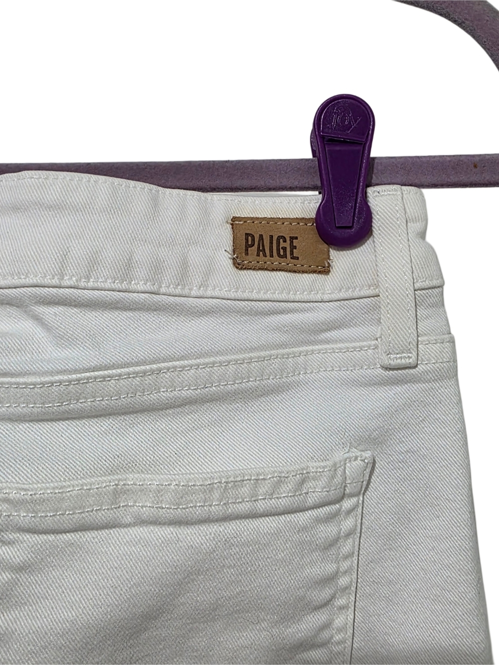 PAIGE Kylie Crop Jeans In Optic White - Picture 7 of 8